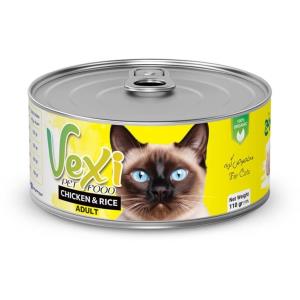 کنسرو پته گربه وکسی طعم مرغ و برنج 110 گرم